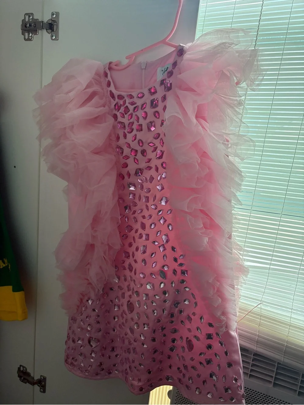 Pink Ruffle Tulle Sequin Kids Dress